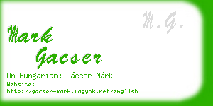 mark gacser business card